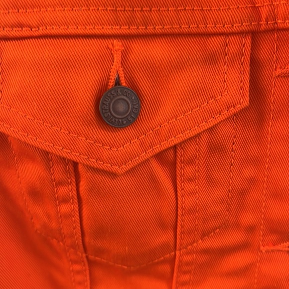 Levi's Chicago Bears Women's Orange Twill Trucker Button-Up Jacket - NFL - Picture 7 of 10